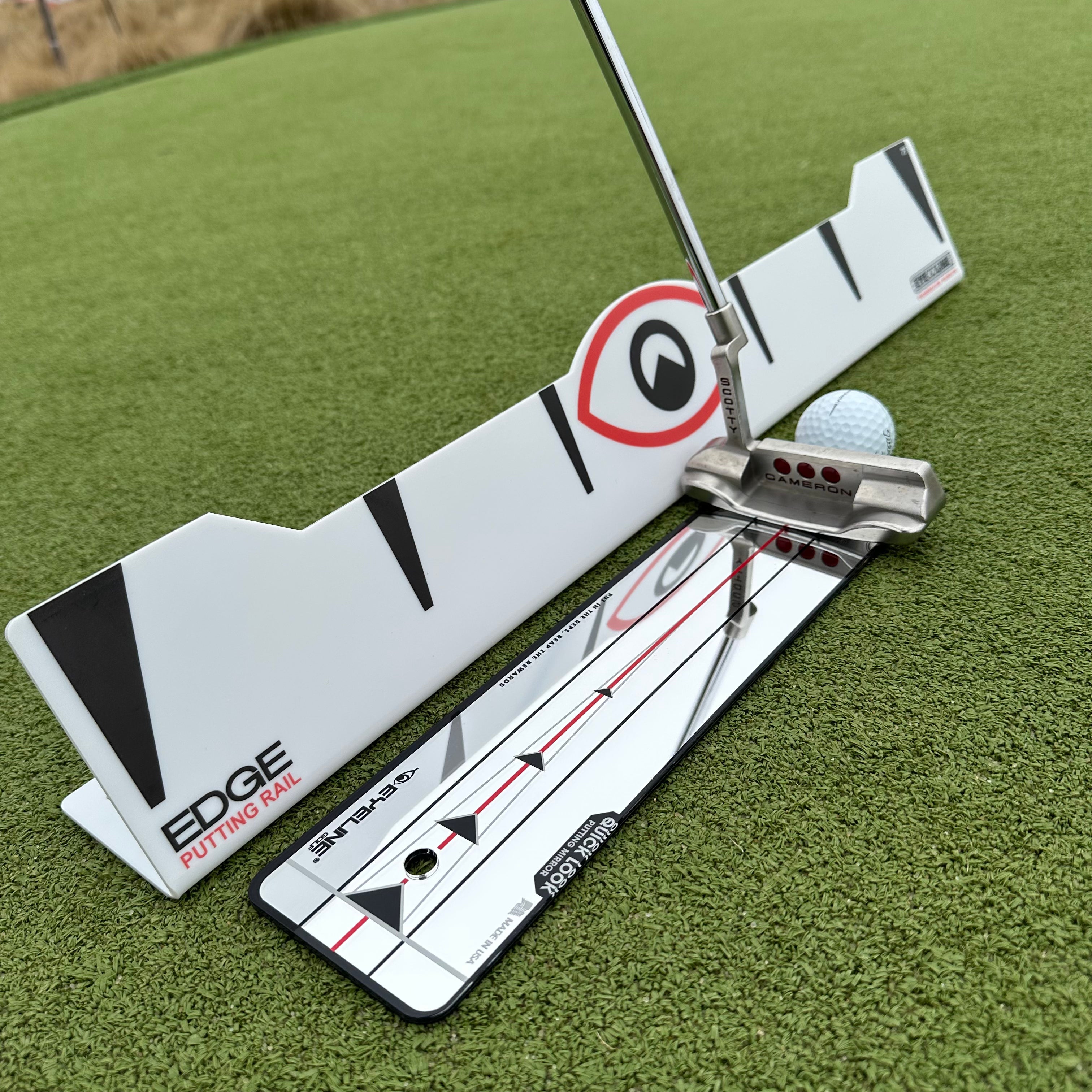 Edge Putting Rail & Quick Look Mirror Combo