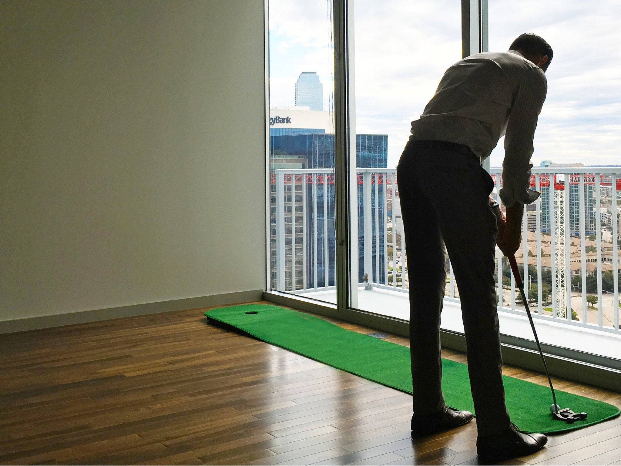 EyeLine Golf Special Edition Putting Green Mat 2' x 10' by Big Moss
